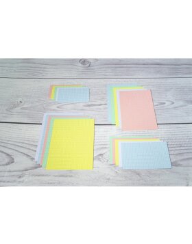 Index cards 125x200 mm squared white 100 pieces