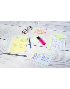 Index cards 125x200 mm squared yellow 100 pieces