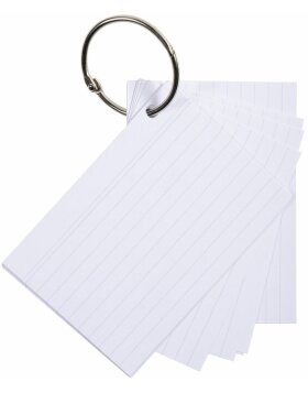 50 Flashcards with ring lined A7