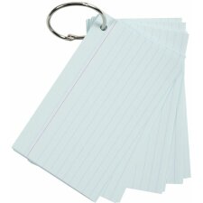 50 Flashcards with ring lined A7