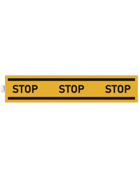 Kleefbord Stop verplicht geel 100 cm