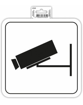 Adhesive sign video surveillance 20 cm