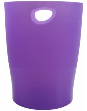 Exacompta Corbeille à papier Ecobin 15 litres Chromaline 26,3x33,5 cm Violet