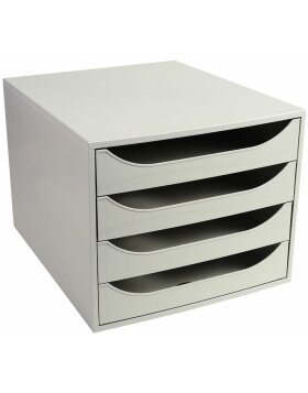 Exacompta ECOBOX boîte à tiroirs 4 tiroirs gris 348x284x234 mm