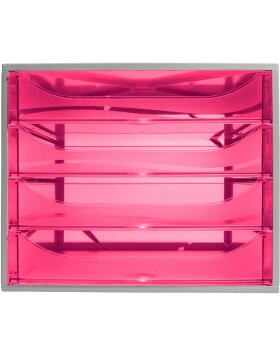Exacompta ECOBOX 4 drawers raspberry 348x284x234mm DIN A4