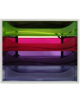 Cassettiera Exacompta ECOBOX 4 cassetti arcobaleno