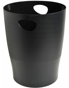 Exacompta Wastebasket Ecobin 15 litres ECOBlack Black 26,3x26,3x33,5 cm
