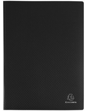 Exacompta Display Folder PP 40 plain pockets OPAK translucent DIN A4 Black