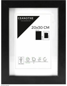 Ceanothe Picture Frame Oslo with mat 20x30 cm black