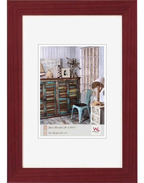 Grado - 20x30 cm  wooden frame - red