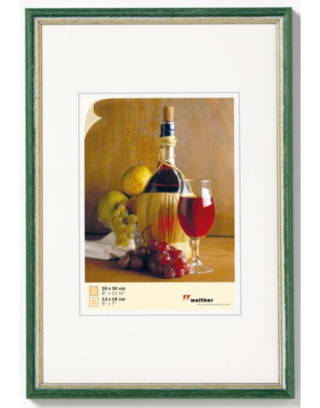 wooden frame Chianti 13x18 cm - green