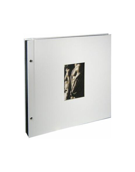 Schleizer Schraubenalbum ARTE wei&szlig; 36,5x35,5 cm 50 schwarze Seiten