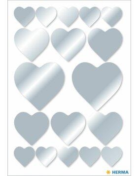HERMA Sticker Heart Silver