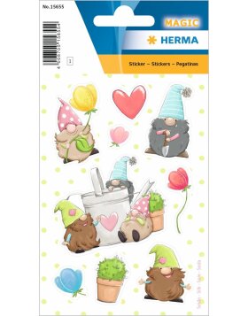 HERMA Garden Gnomes Sticker - glossy silk