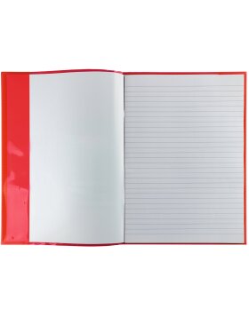 Prot&egrave;ge-cahier HERMA Transparent PLUS A4 rouge