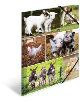 Carpeta HERMA A4 de cart&oacute;n - animales de granja