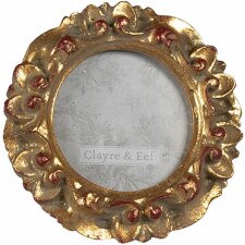 Clayre & Eef Baroque Photo Frame 2F0849 gold Ø 8 cm