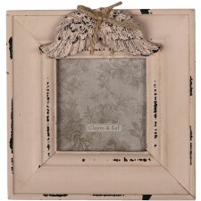 Clayre & Eef Country House Photo Frame 2F0888 pink 14x2x14 cm - 7x7 cm