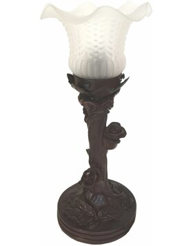 LumiLamp 5LL-6103 Tischlampe Tiffany Ø 12x31 cm E14-max 1x25W Weiß
