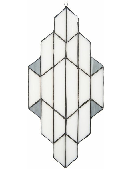LumiLamp 5LL-6120 Fen&ecirc;tre Tiffany 23x1x50 cm blanc-gris