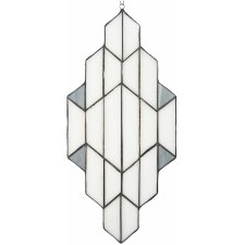 LumiLamp 5LL-6120 Tiffany-Fensterbild 23x1x50 cm Weiß-Grau