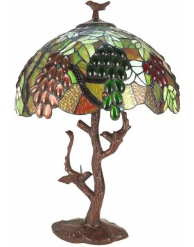 LumiLamp 5LL-6130 Table lamp Tiffany ø 40x60 cm E27-max 2x60W Green