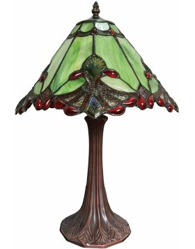 LumiLamp 5LL-6183 Table Lamp Tiffany Ø 31x49 cm E27-max 1x60W Green, Red