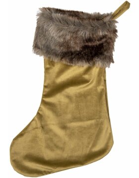 Clayre &amp; Eef 64956 Christmas Stocking Brown 30x1x45 cm