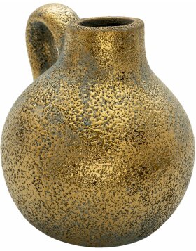 Clayre &amp; Eef 6CE1321 Deko Flasche Goldfarbig 16x14x16 cm
