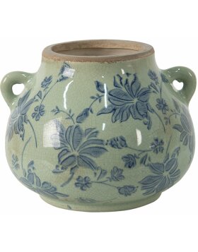 Clayre & Eef 6ce1394m Flower pot for indoor Green, Blue 17x16x13 cm