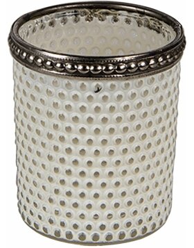 Clayre &amp; Eef 6gl3337 Glass Candle Holder White...