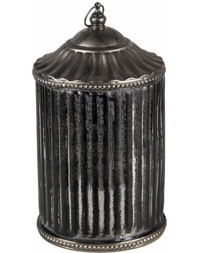 Clayre &amp; Eef 6gl3360 Glass Candle Holder Black...