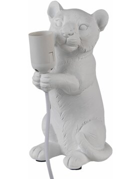 Clayre &amp; Eef 6lmp724 Table Lamp Tiger White 17x11x25...
