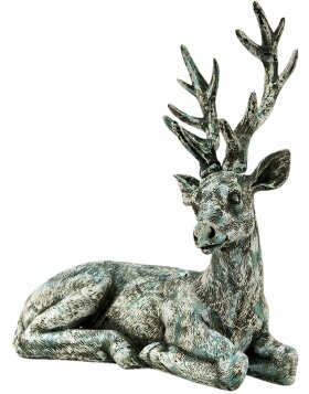 Clayre & Eef 6PR3528 Deco Deer Green, White 30x15x32 cm