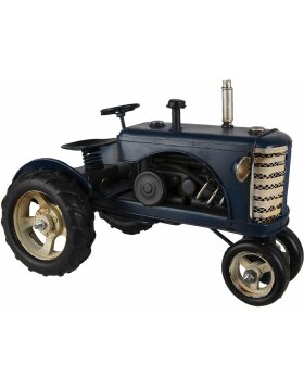 Clayre & Eef 6Y4611 Deko Mini Modell Traktor Blau 25x15x18 cm