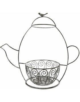 Clayre &amp; Eef 6y4693 Decorative bowl teapot gray...