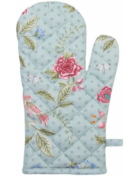 Clayre & Eef blw44 oven gloves blue 16x30 cm