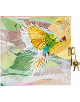Goldbuch Diary The Parrot with lock 16,5x16,5 cm 96 white...