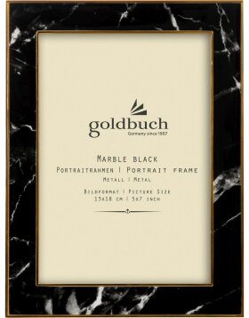 Goldbuch Metalowa ramka na portrety marmur 13x18 cm czarna