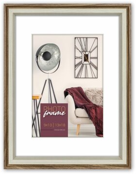 ZEP Picture Frame Palmi brown 18x24 cm with passepartout...
