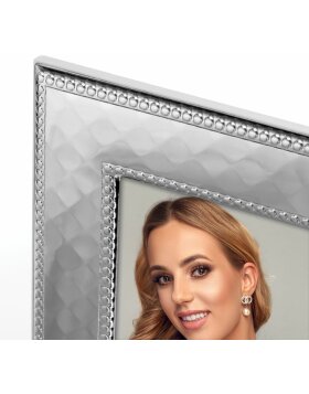 ZEP Metal Portrait Frame Assisi White 9x13 cm silver glossy