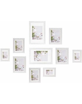 Henzo photo frame set Modern white 10 frames photo collage