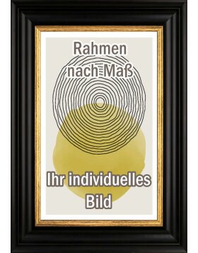 Walther Holzrahmen Vigo 18x27 cm schwarz mit Silberkante Antireflexglas