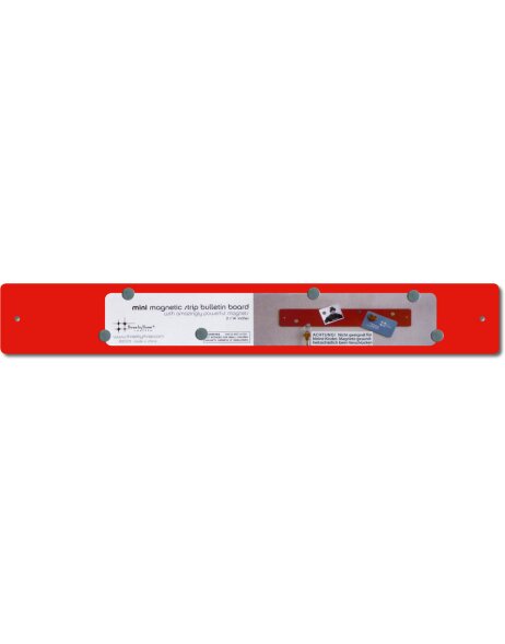 Magnetleiste MINI STRIPS im knalligen Rot 35 x 5 cm