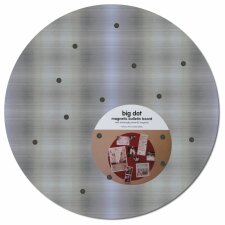 BIG DOT Magnet Tafel rund in Edelstahl 41 cm