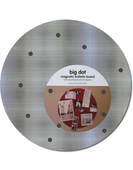 magneetbord met grote stip rond inox 30 cm