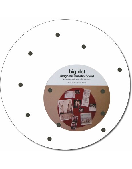 Magnetboard in wei&szlig; 30 cm Durchmesser BIG DOT