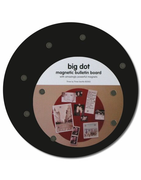 Black magnetic board Big Dot 9&quot;