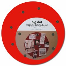 rood magneetbord in cirkelvorm met 23 cm uit de BiG dot serie