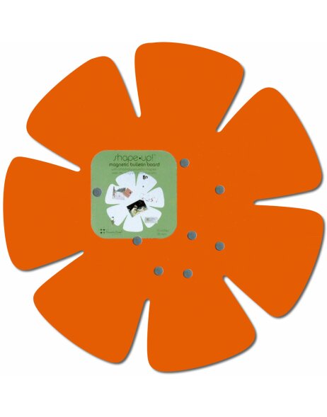 SHAPE UP Magnetwand in Blumenform in orange